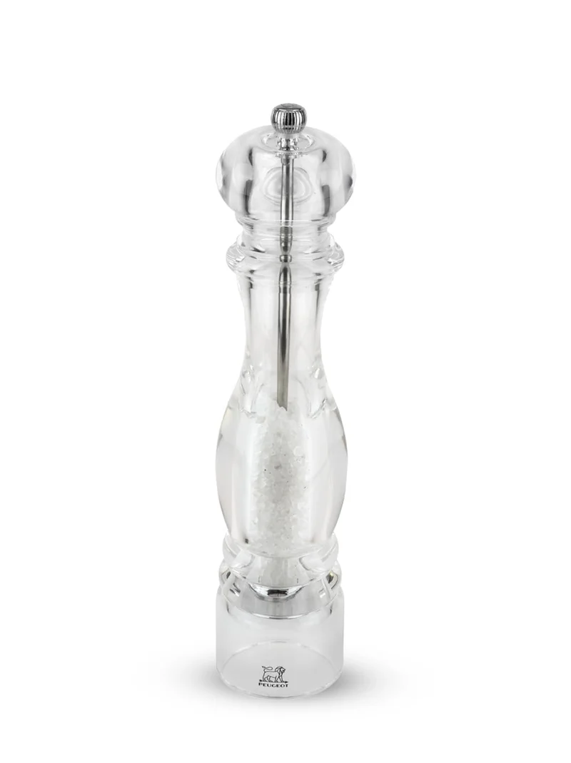 Peugeot Nancy Manuelle Salzmühle, Klassische Mahlgradeinstellung, Höhe: 30 cm, Acryl, Transparent, 9