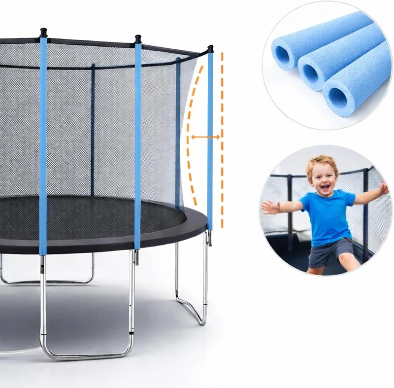 Schaumstoff Rohre Trampolin Stangenschutz Polster Für Trampolinstangen 8 Stück 180 cm Blau mit Stang