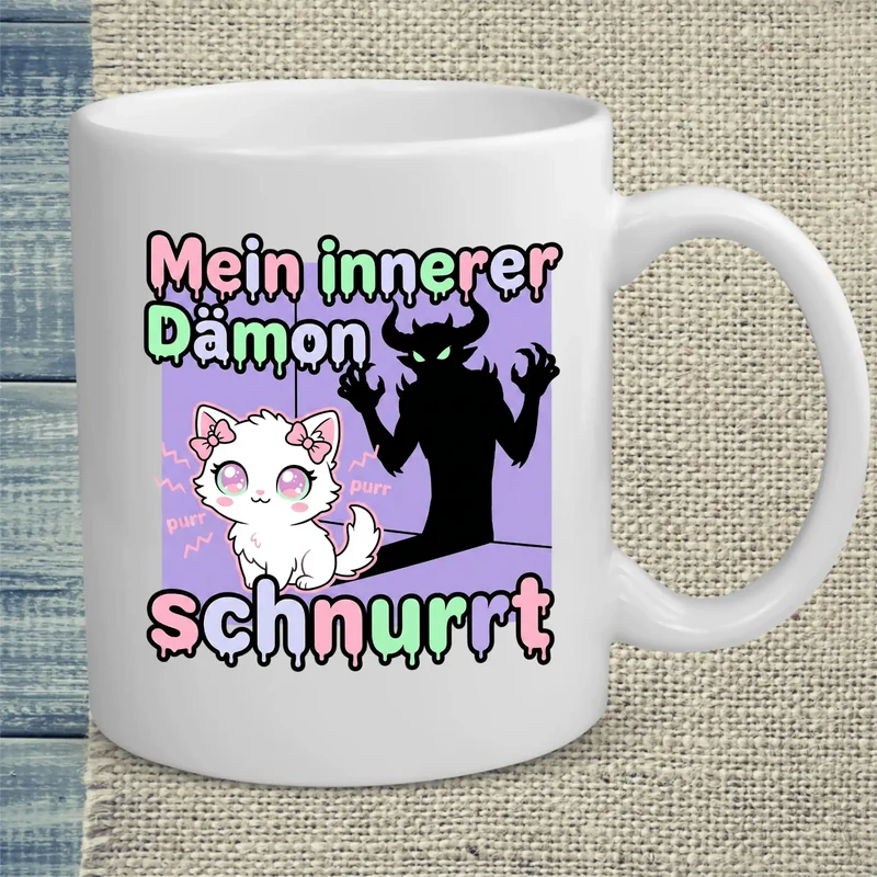 Mein innerer Dämon schnurrt - Tasse