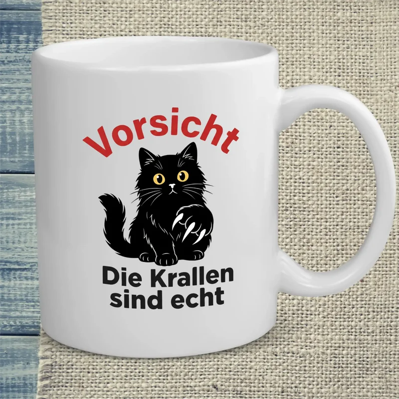 Vorsicht. Die Krallen sind echt. - Tasse
