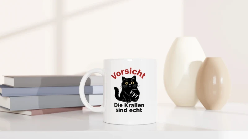 Vorsicht. Die Krallen sind echt. - Tasse