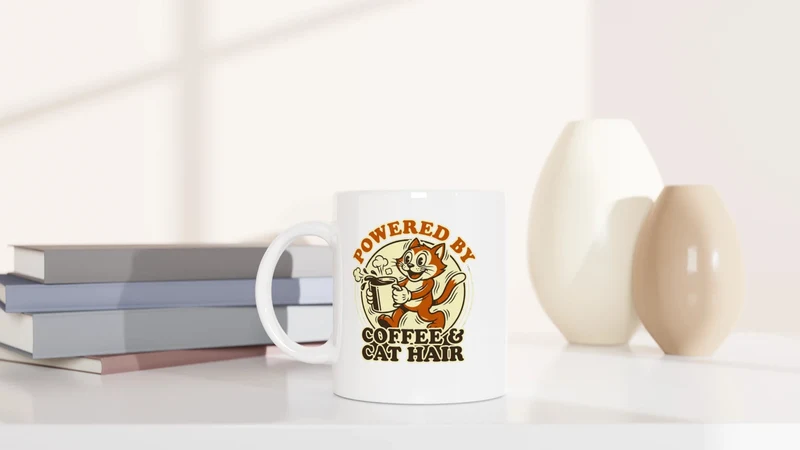 Powered by Coffee & Cat Hair - Tasse