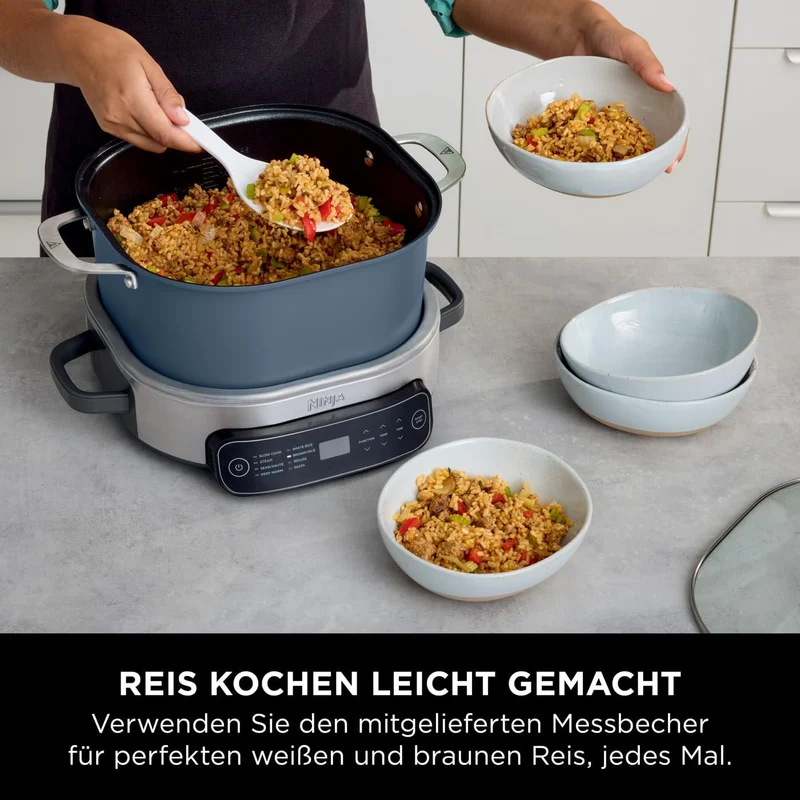 Ninja Foodi PossibleCooker, 6 L Slow Cooker und Reiskocher, vielseitige 8-in-1-Funktionen, nachtblau