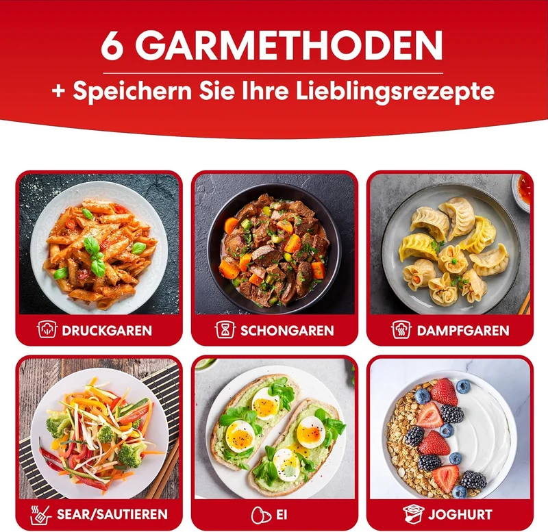 Instant Pot Multikocher, 5.7L 7-in-1 Smart Cooker - Schnellkochtopf, Schongarer, Reiskocher, Sautier