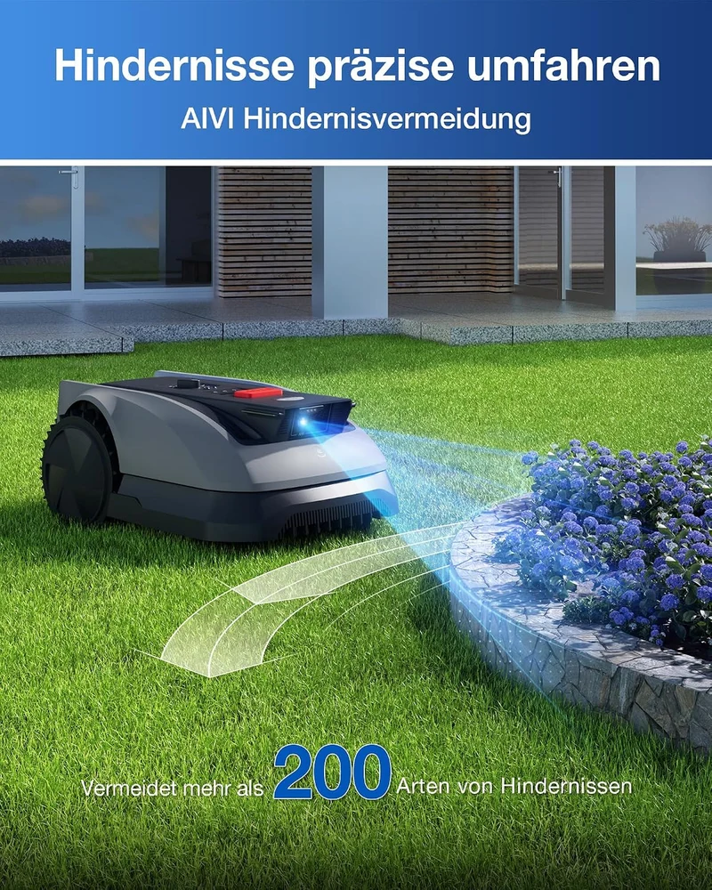 ECOVACS Goat O600 Mähroboter Ohne Begrenzungskabel, 600 m², RTK+Vision-Navigation, Rasenmähroboter,