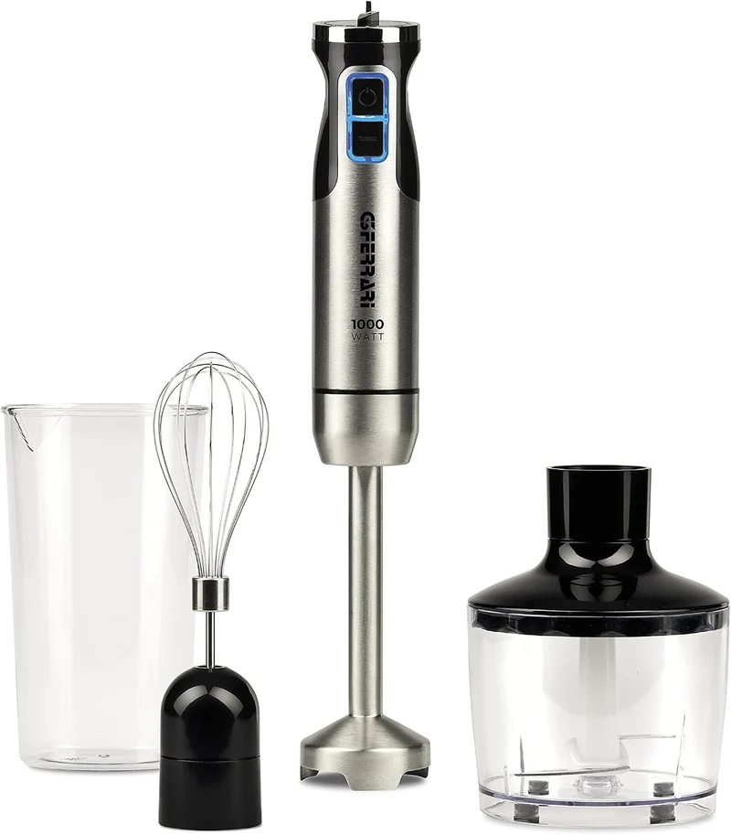 G3 Ferrari G20143 Antelao3-in-1 Stabmixer-Set mit Mixstab, Schneebesen und Zerkleinerer, DC-Motor, 1