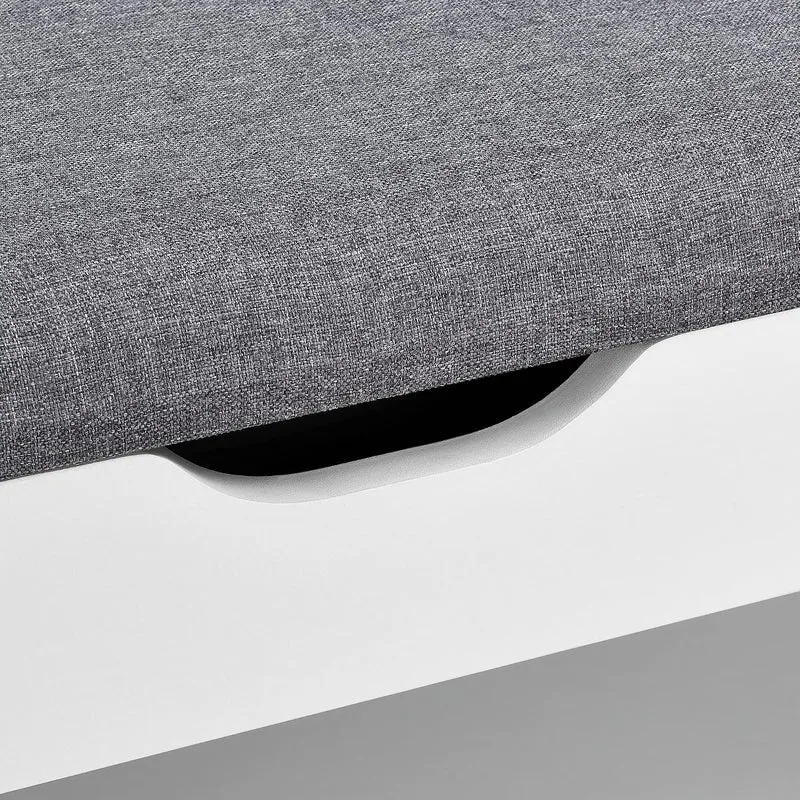 [en.casa] Schuhbank Gentofte 60x30x46cm Schuhschrank mit 3 Ablagefächern Schuhablage für 4 Paar Schu