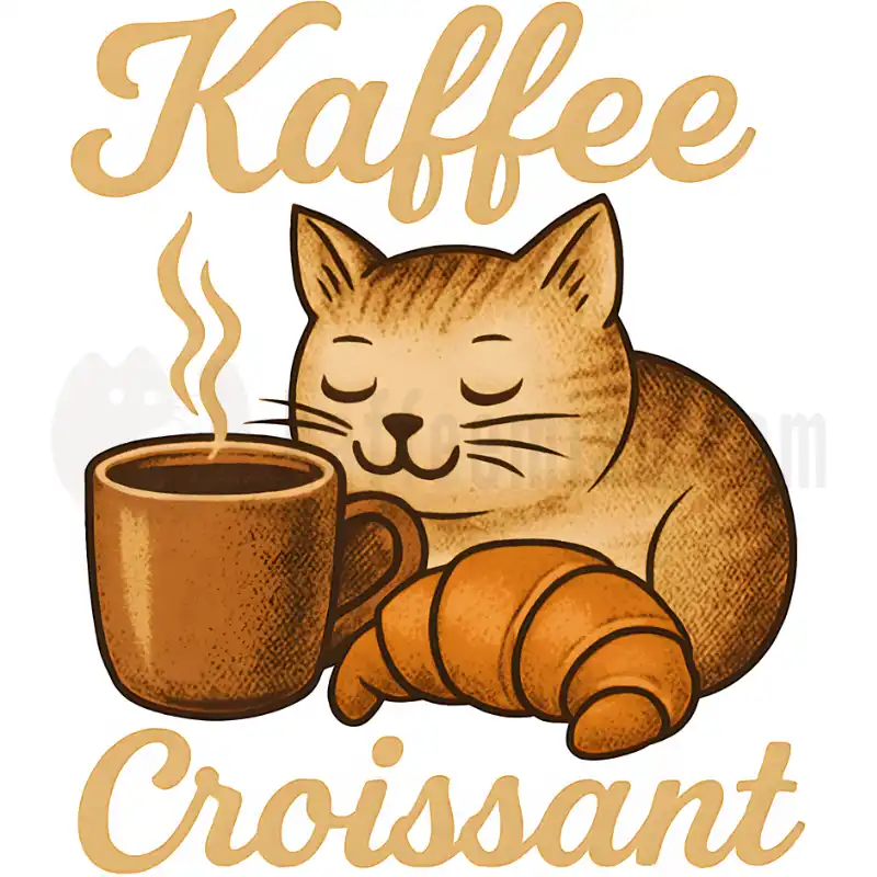 Kaffee Croissant - Tasse