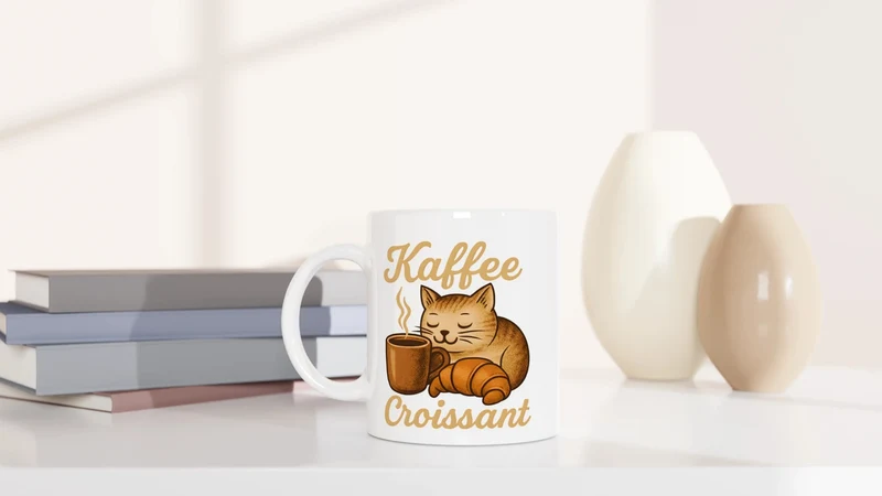 Kaffee Croissant - Tasse