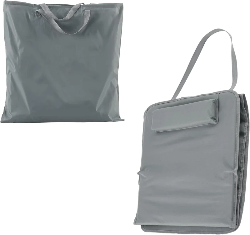 [en.casa] Strandmatte Cellorigo 2er Set Strandliege klappbar Dunkelgrau Sonnenmatte mit 5-Fach Verst