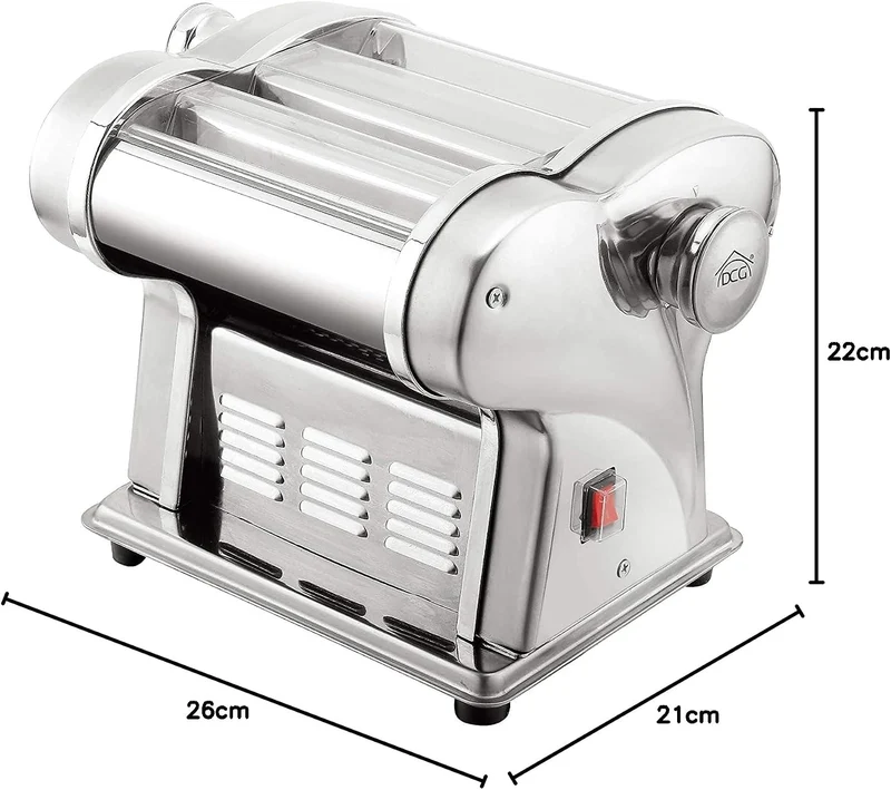 DCG PM1650 – Elektrische Nudelmaschine für Spagetti, Nudeln, Blätterteig