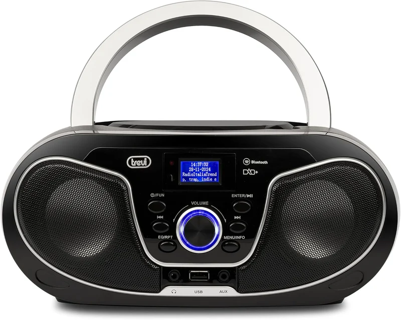 Trevi CMP 588 DAB Tragbares Stereo mit DAB/DAB+ und FM mit RDS, Dot Matrix Display mit hoher Ablesba