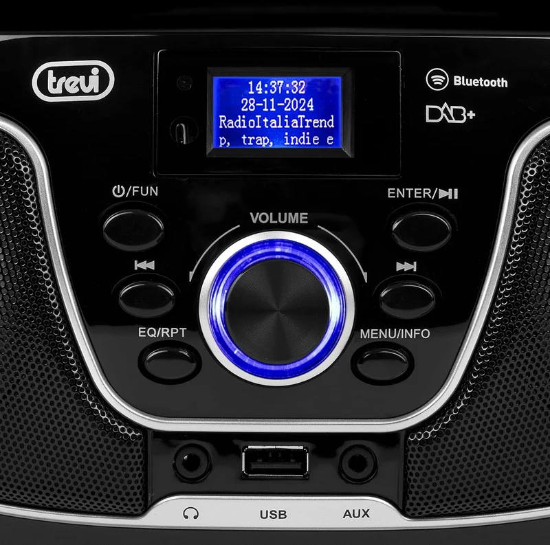 Trevi CMP 588 DAB Tragbares Stereo mit DAB/DAB+ und FM mit RDS, Dot Matrix Display mit hoher Ablesba