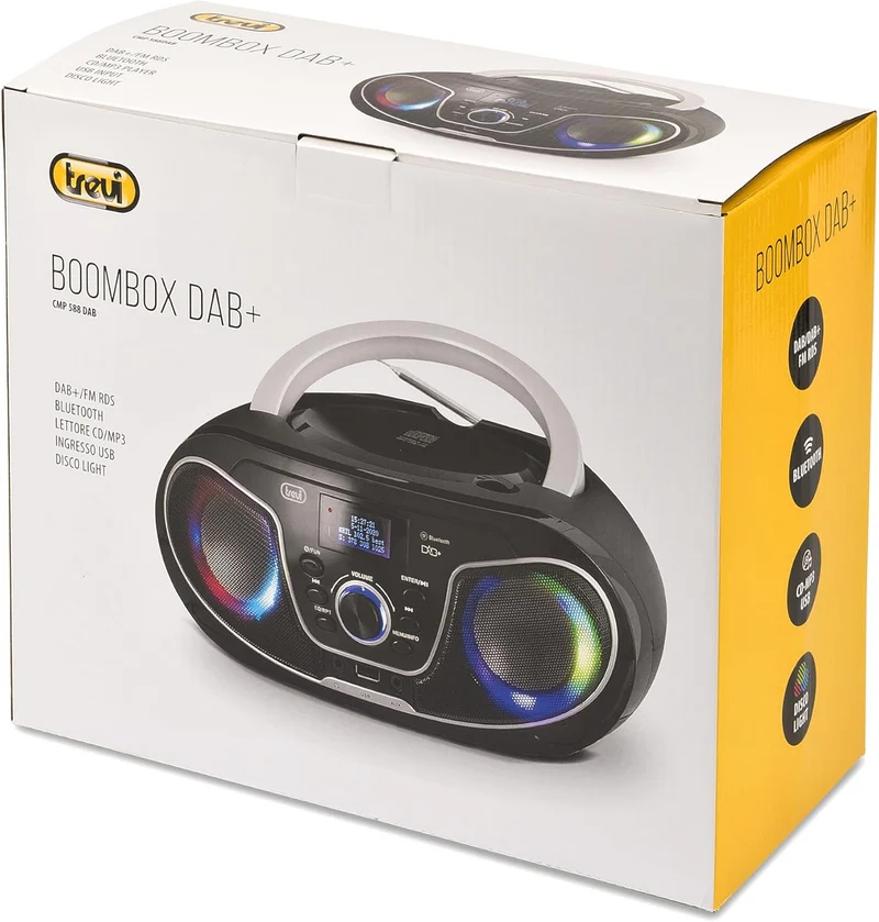 Trevi CMP 588 DAB Tragbares Stereo mit DAB/DAB+ und FM mit RDS, Dot Matrix Display mit hoher Ablesba