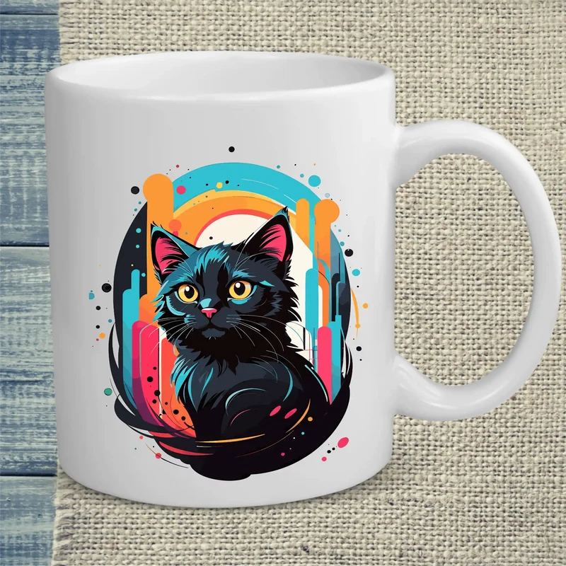Black Cat Colors - Tasse