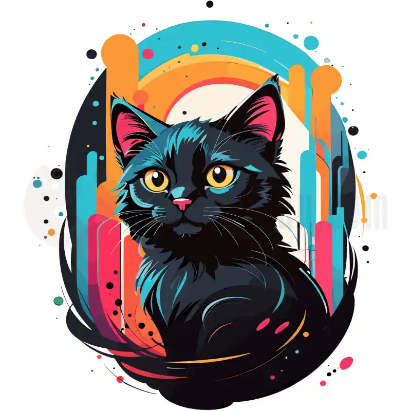 Black Cat Colors - Tasse
