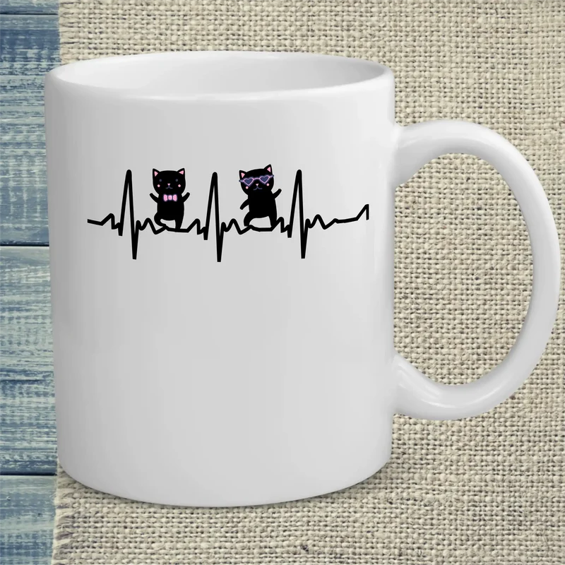 Herr und Frau Katze Herzschlag - Tasse