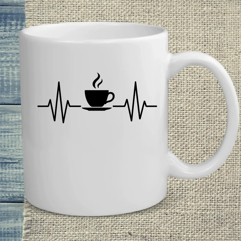 Herzschlag für Kaffee - Tasse