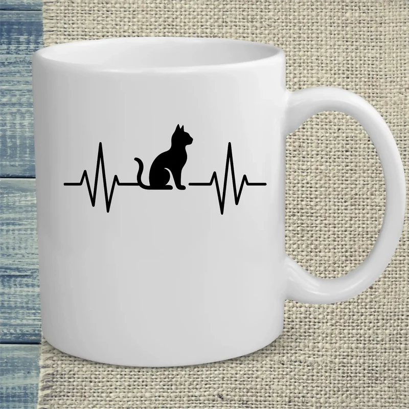 Herzschlag für Katzen - Tasse