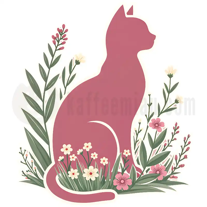 Rosa Katze im Gras - Tasse