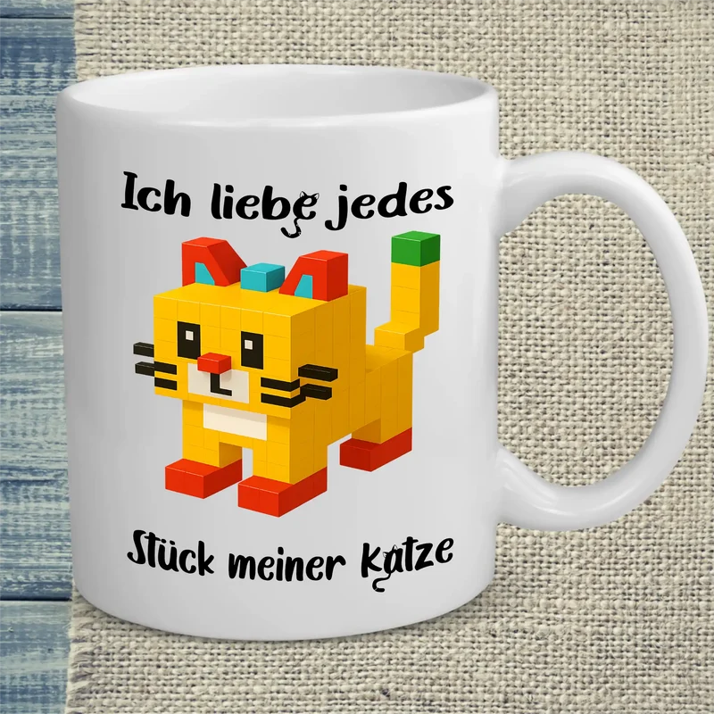 Ich liebe jedes Stück meiner Katze - Tasse