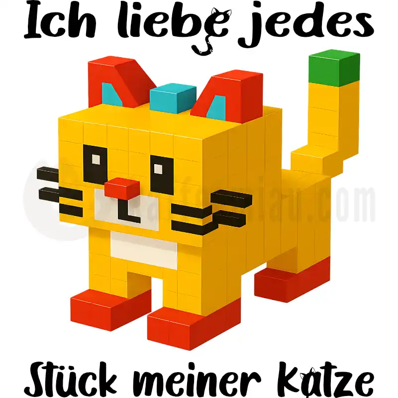 Ich liebe jedes Stück meiner Katze - Tasse