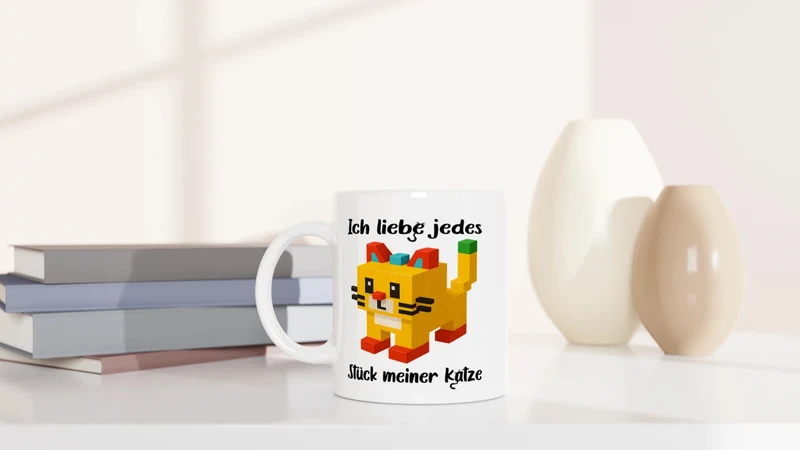 Ich liebe jedes Stück meiner Katze - Tasse