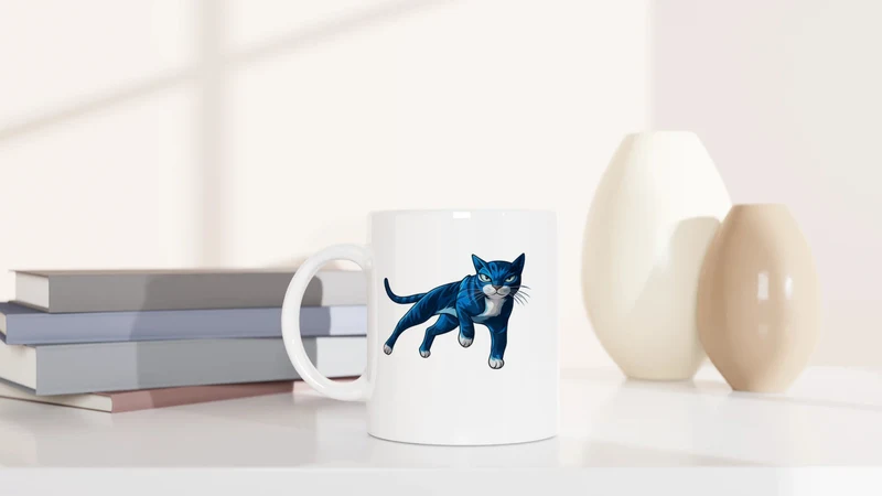 Cool Blue Cat - Tasse