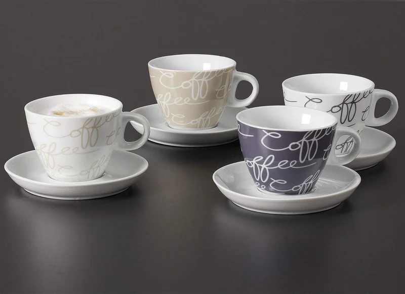 Ritzenhoff & Breker Espresso-Set Cornello, 4-teilig, Grau, 80ml Grau Espresso, Grau Espresso