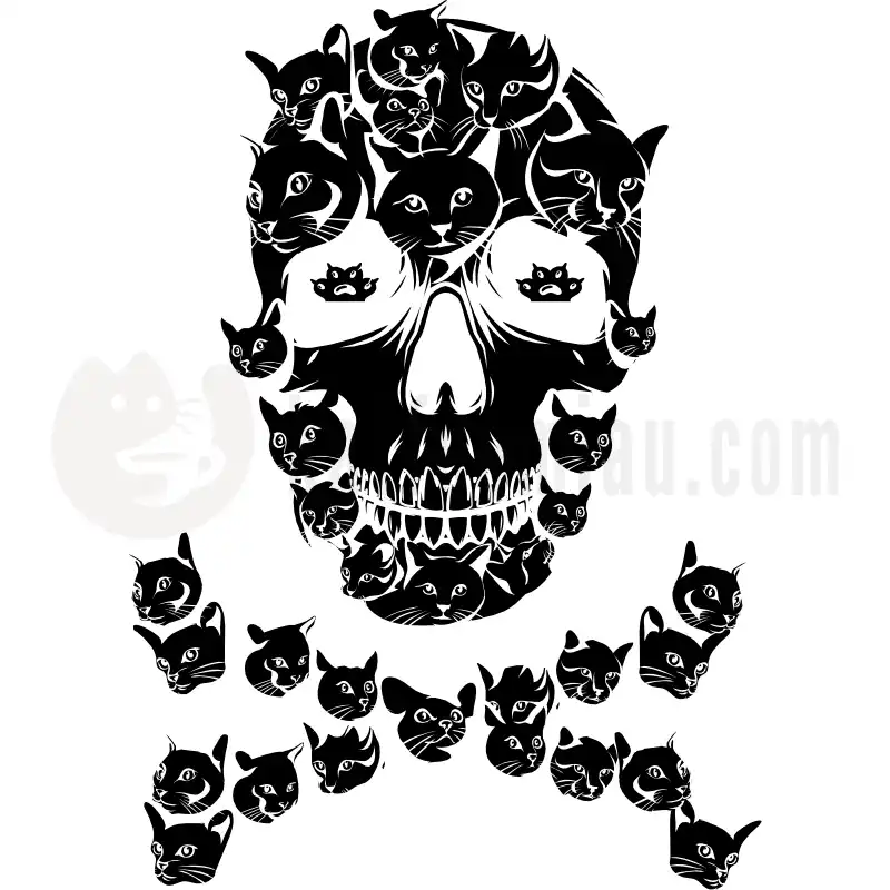 Totenkopf Katze - Tasse