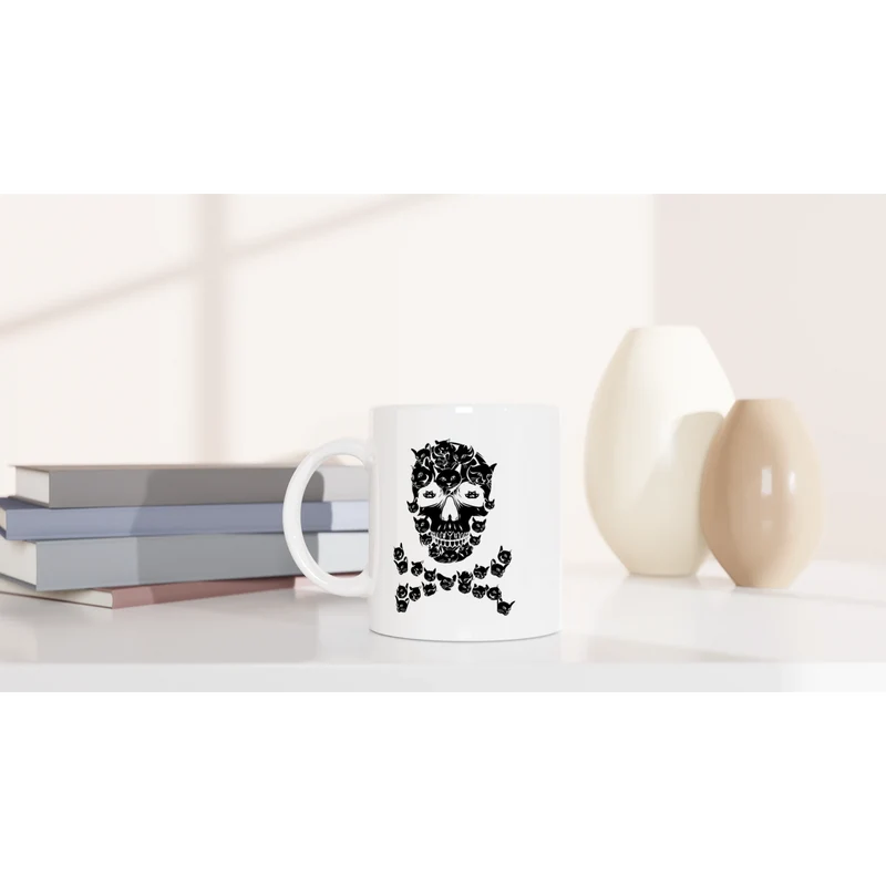 Totenkopf Katze - Tasse