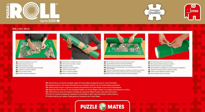 Jumbo Spiele Puzzle & Roll - Puzzlematte zum Ausrollen für bis zu 3000 Teile Puzzlezubehör