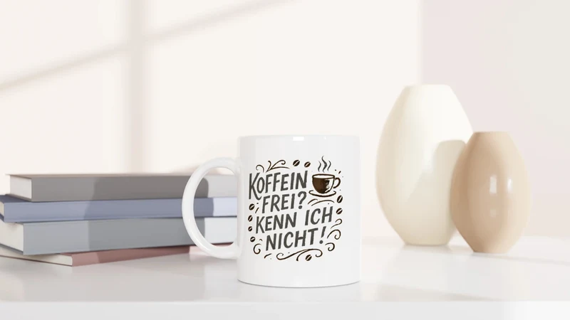 Koffeinfrei? Kenn ich nicht! Kreide - Tasse