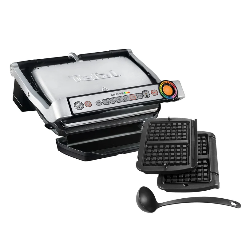 Tefal GC716D Kontaktgrill, Kunststoff, Schwarz, Metallisch, 401 x 229 x 450 mm