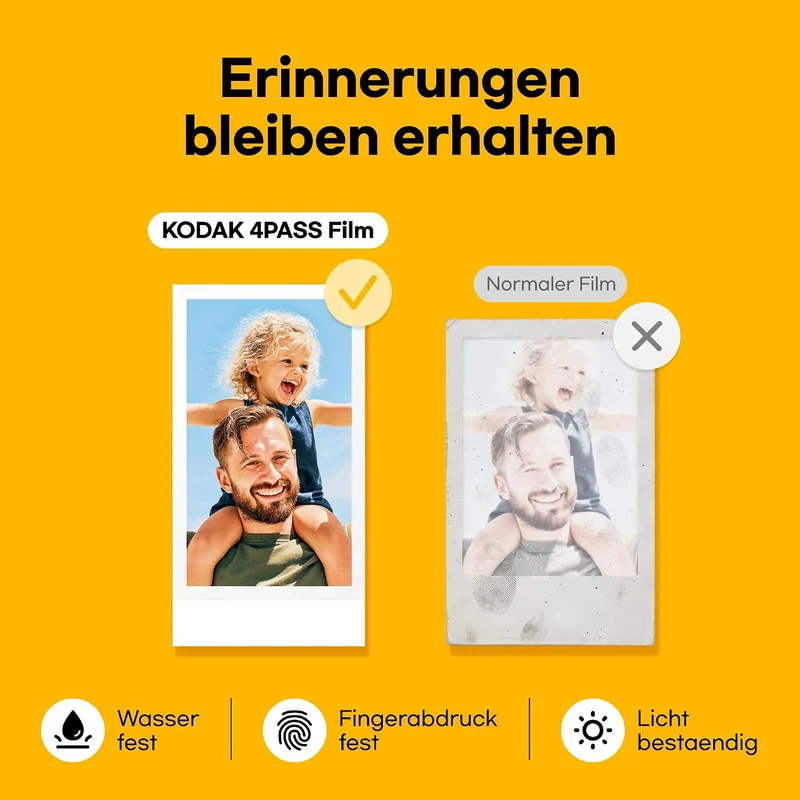 Kodak Mini 2 Retro mobiler Farbig Fotodrucker für Smartphone (iPhone & Android) - Weiss - 8 Blatt (5