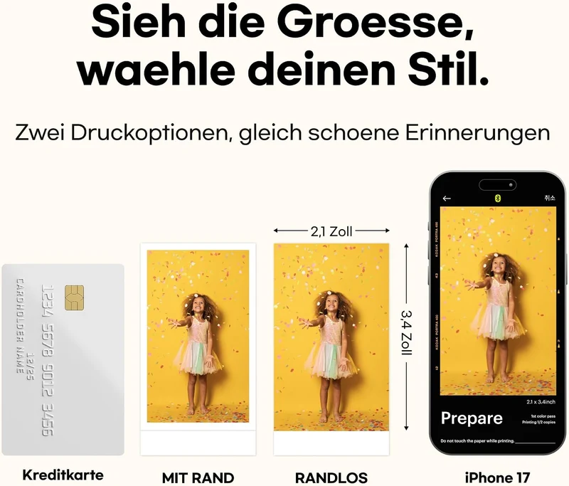 Kodak Mini 2 Retro mobiler Farbig Fotodrucker für Smartphone (iPhone & Android) - Weiss - 8 Blatt (5
