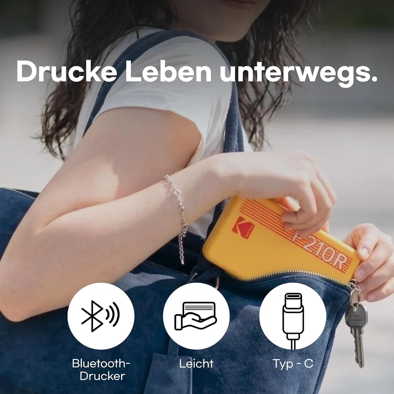 Kodak Mini 2 Retro mobiler Farbig Fotodrucker für Smartphone (iPhone & Android) - Weiss - 8 Blatt (5