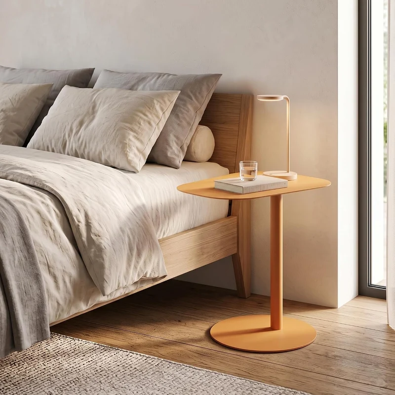 [en.casa] Beistelltisch Nastätten Gartentisch Couchtisch mit Metallgestell Sofatisch modernes Design