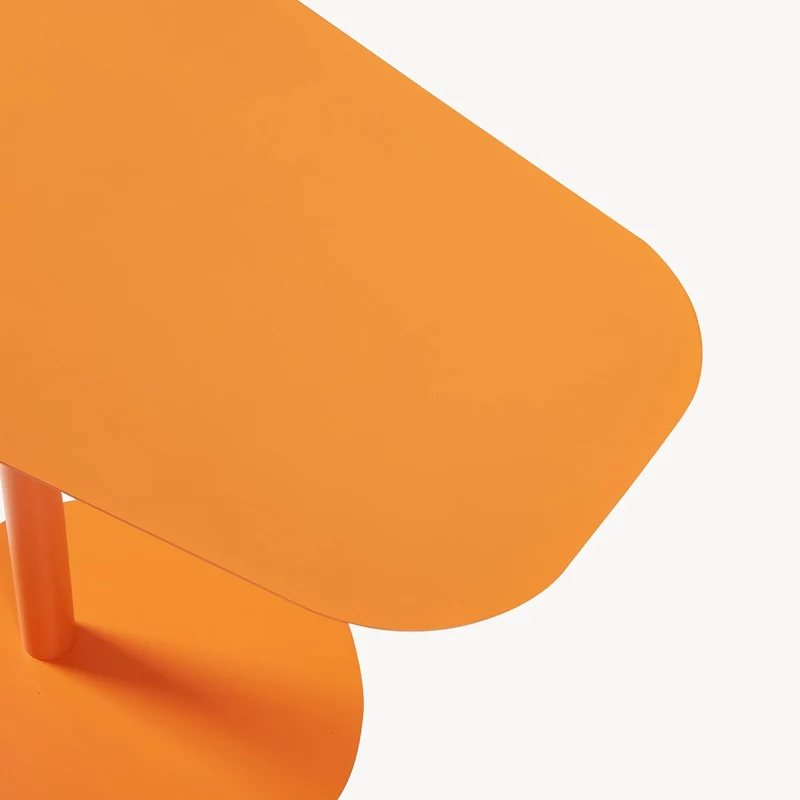 [en.casa] Beistelltisch Nastätten Gartentisch Couchtisch mit Metallgestell Sofatisch modernes Design