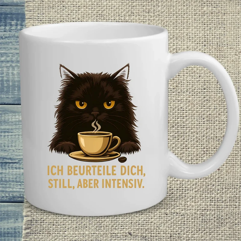 Ich beurteile dich. Still, aber intensiv. - Tasse