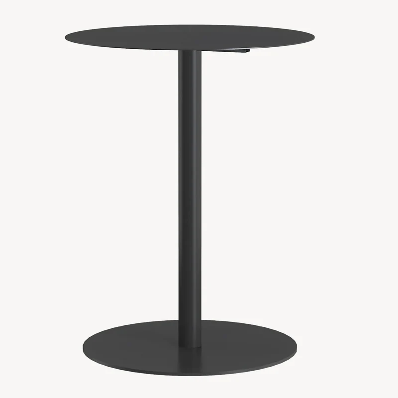 [en.casa] Beistelltisch Nastätten Gartentisch Couchtisch mit Metallgestell rund Sofatisch modernes D