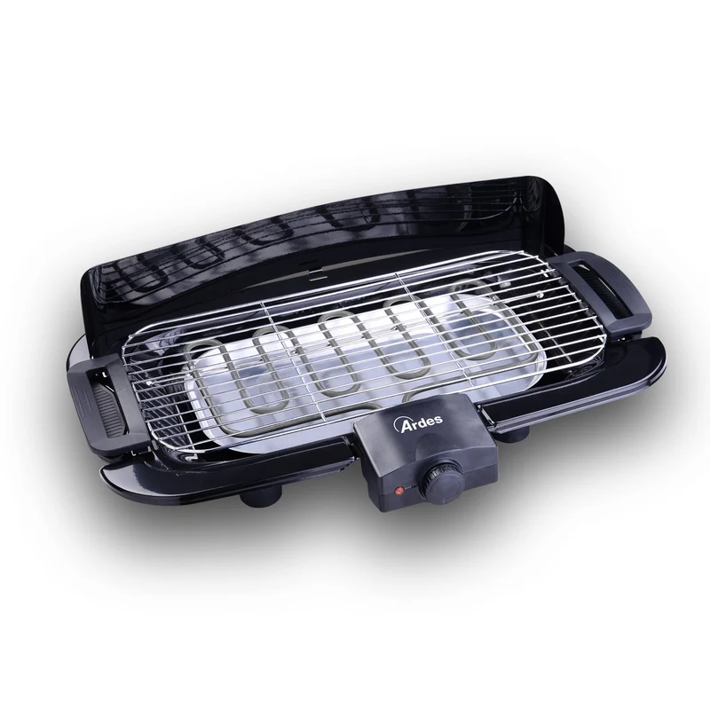 ARDES - AR1B02 Elektrogrill Rauchfrei 2000 W Tragbarer elektrischer Balkongrill Grill für Innen- und