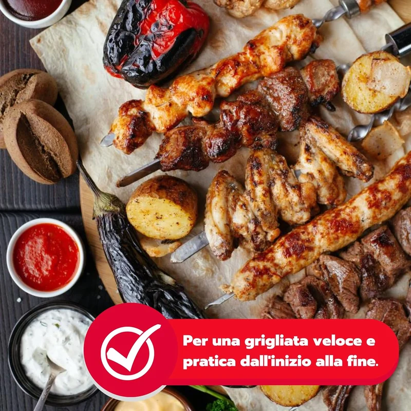 ARDES - AR1B02 Elektrogrill Rauchfrei 2000 W Tragbarer elektrischer Balkongrill Grill für Innen- und