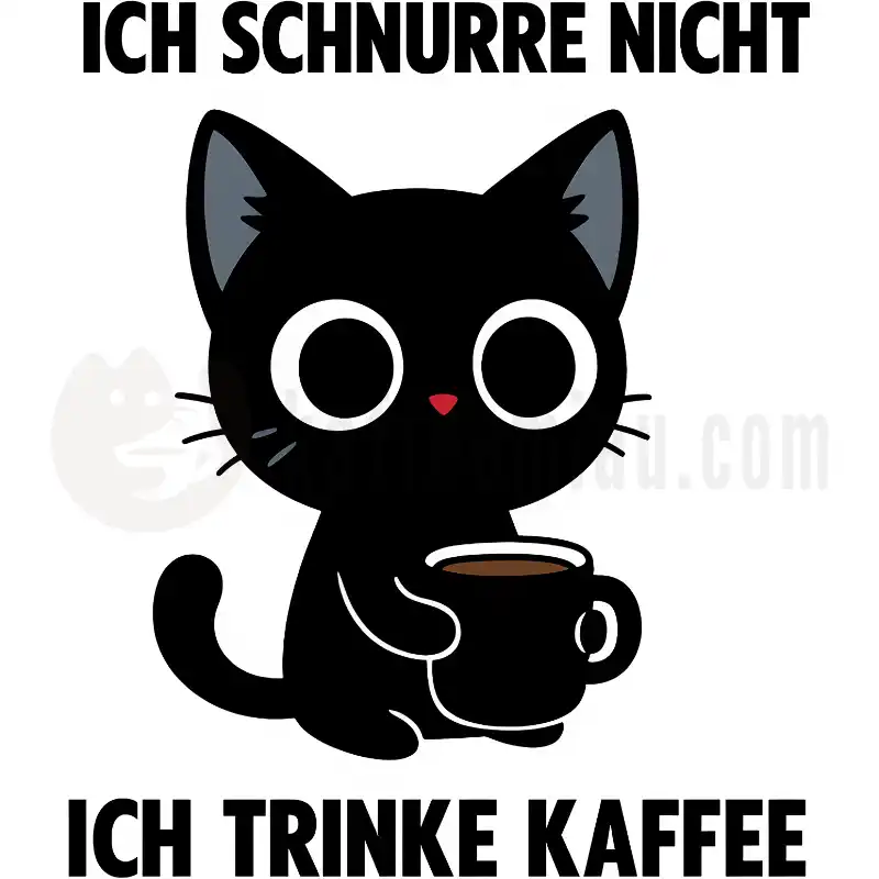 Ich schnurre nicht, ich trinke Kaffee - Tasse