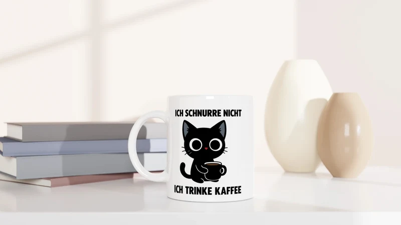Ich schnurre nicht, ich trinke Kaffee - Tasse