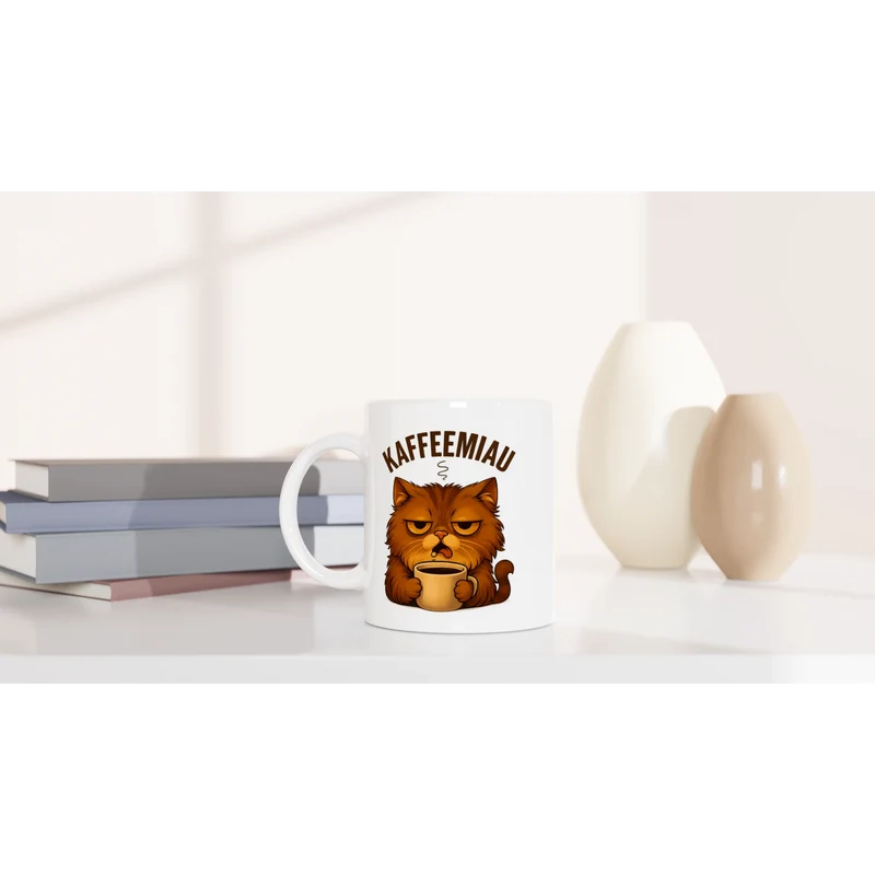 KaffeeMiau - Katze mit Kaffee - Tasse