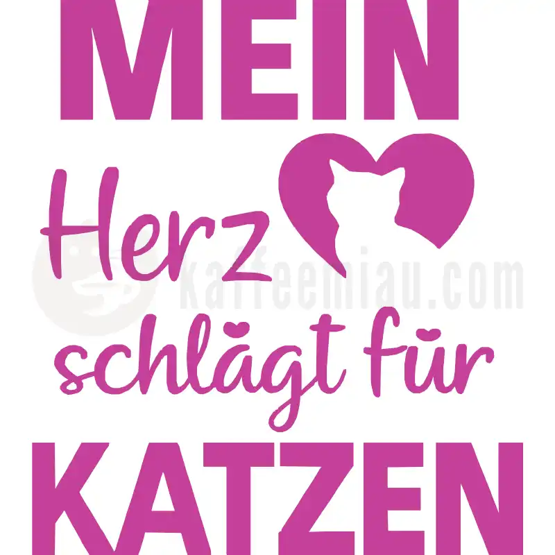 Mein Herz schlägt für Katzen - Tasse