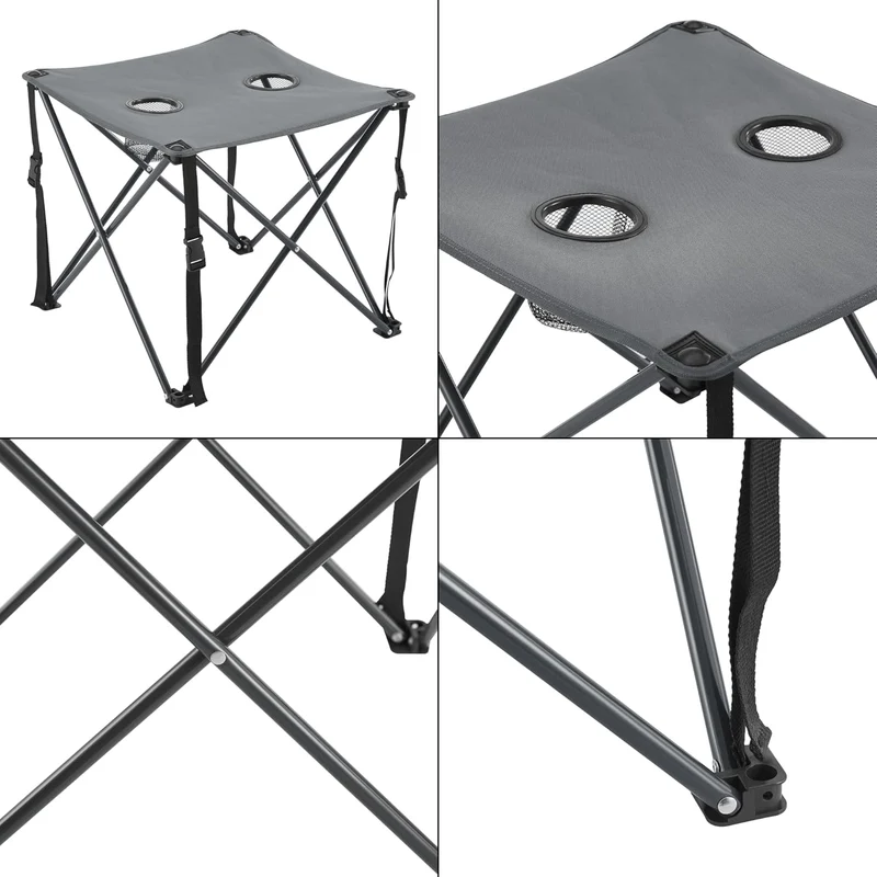 casa.pro Gartenmöbelset Banzi 3-TLG. Campingset 2 Stühle und Tisch faltbares Picknickset aus Textilg