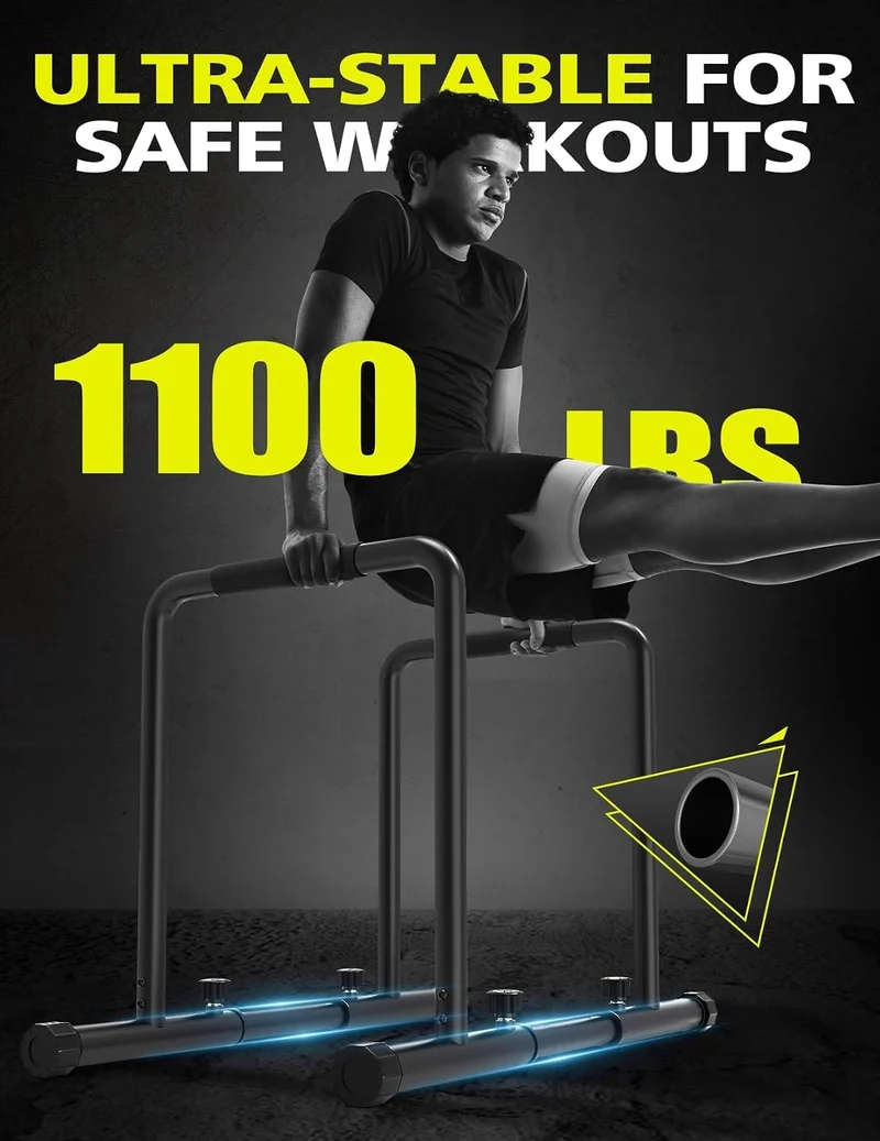 Dripex Verstellbare Dip Barren – 500 kg Dip-Station, tragbar und funktional dip stange, Fitness-Bar