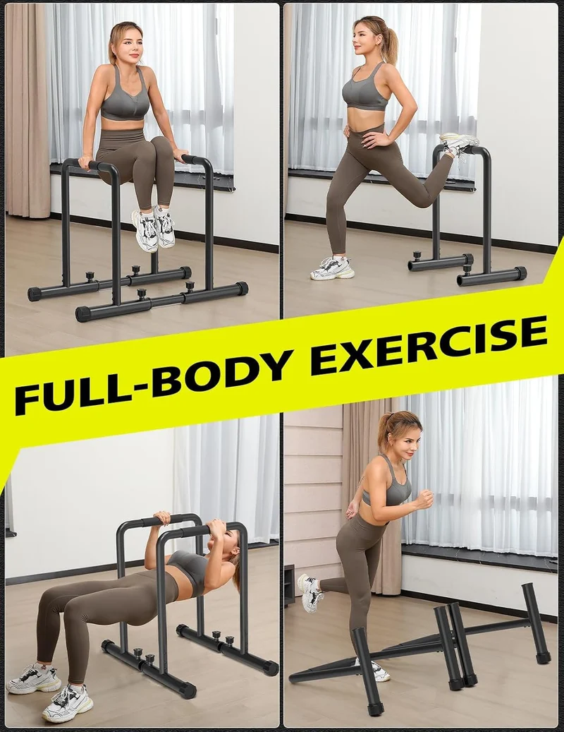 Dripex Verstellbare Dip Barren – 500 kg Dip-Station, tragbar und funktional dip stange, Fitness-Bar